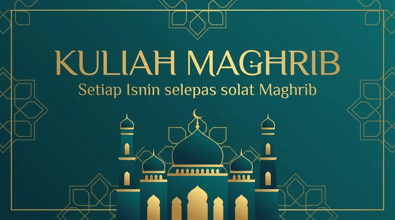 Contoh poster AI: Kuliah Maghrib